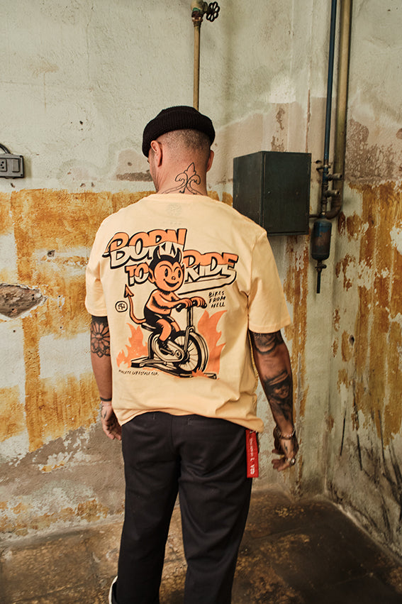 Born to Ride - T-Shirt - Loquat — View 2