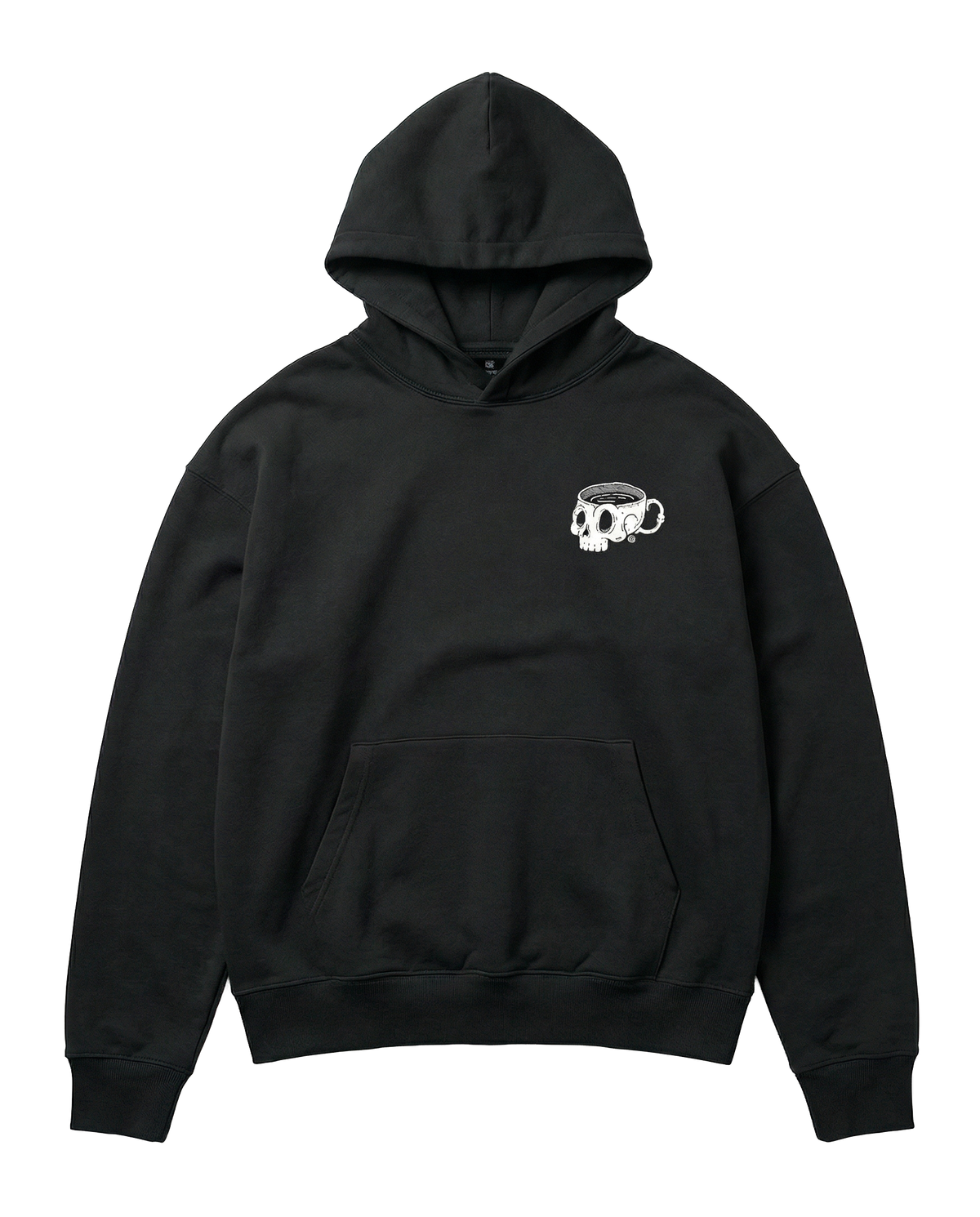 Caffeine & Weights Oversize Hoodie - Black — View 3