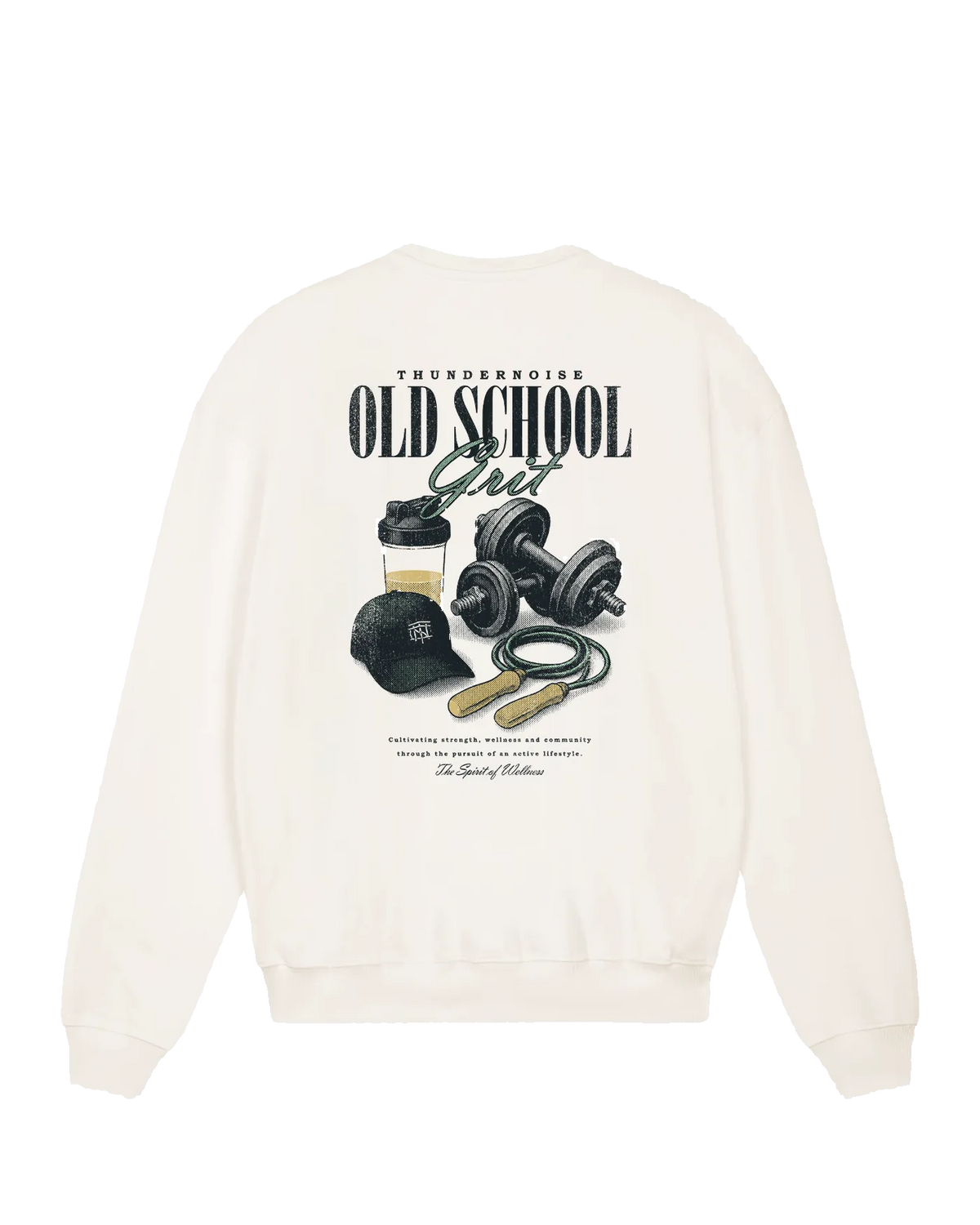 Old School Grit Oversize Crewneck - Off White — View 1