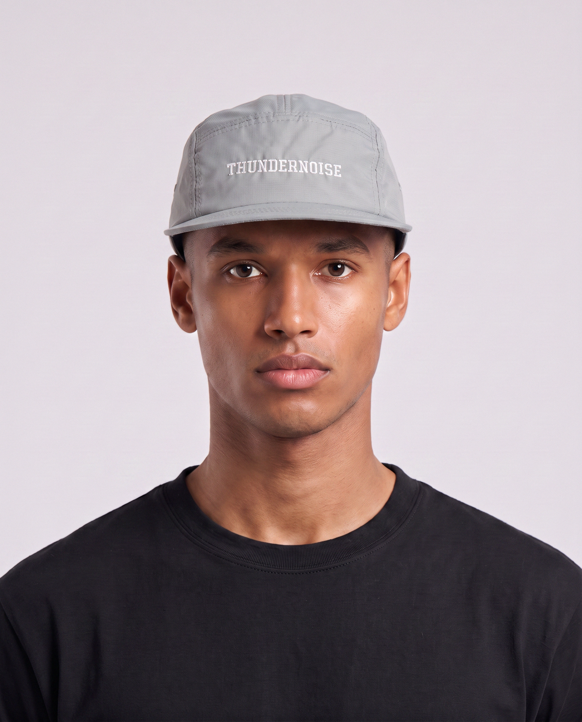 Thundernoise Nylon Ripstop Cap Light Grey - Model Front — View 2