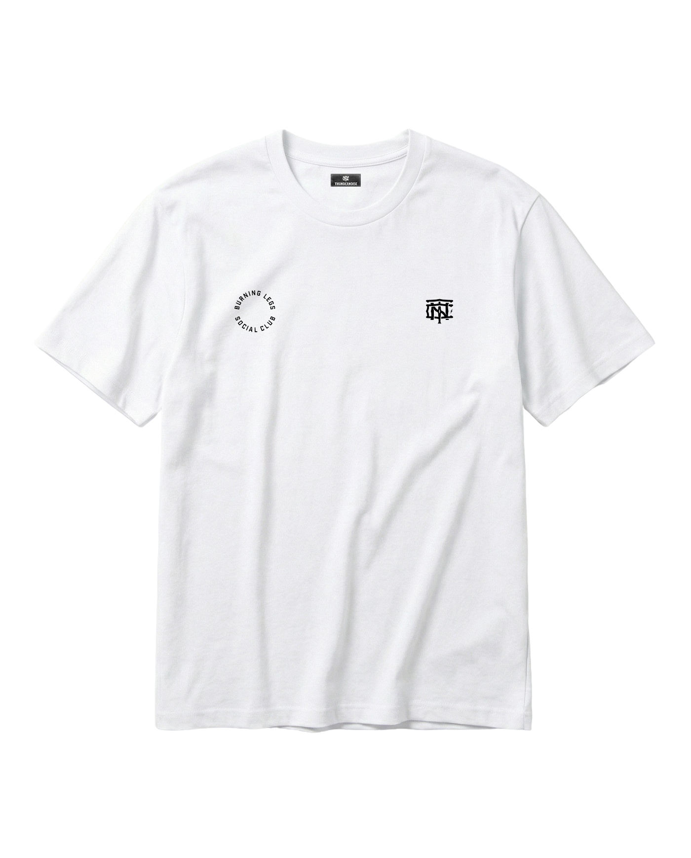 Burning Legs Social Club Oversize T-Shirt White — front, chest logo — View 5