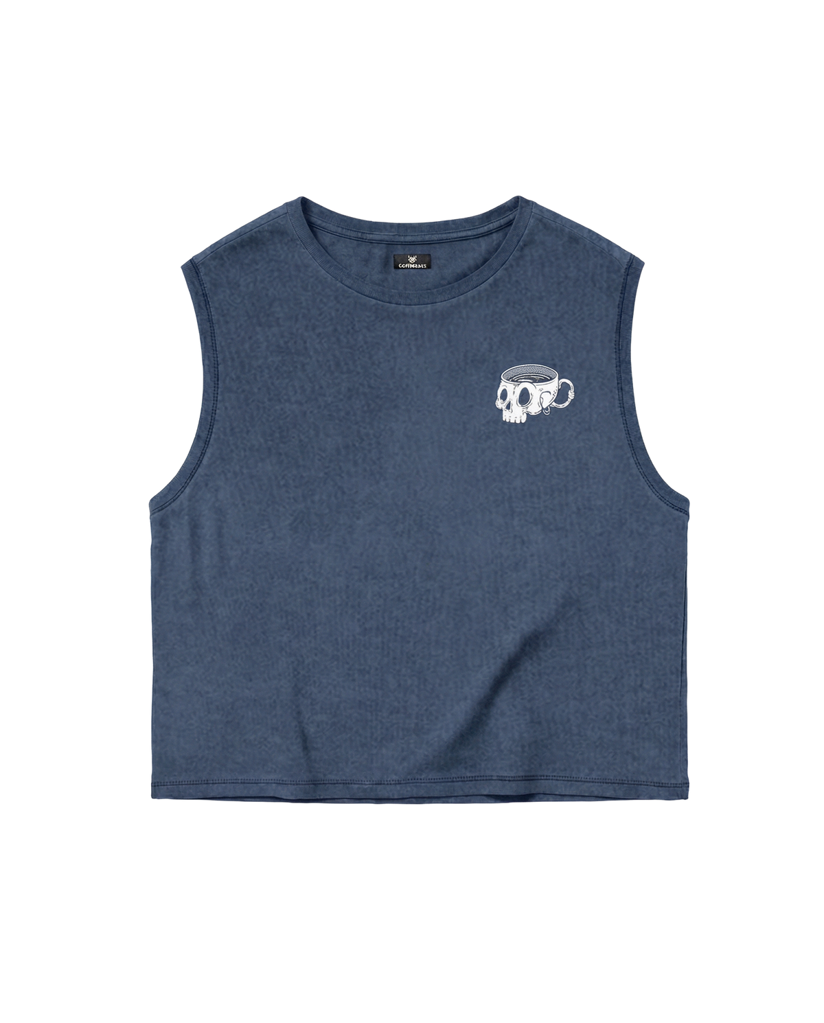 Caffeine & Weights Cropped Tank Top — View 3