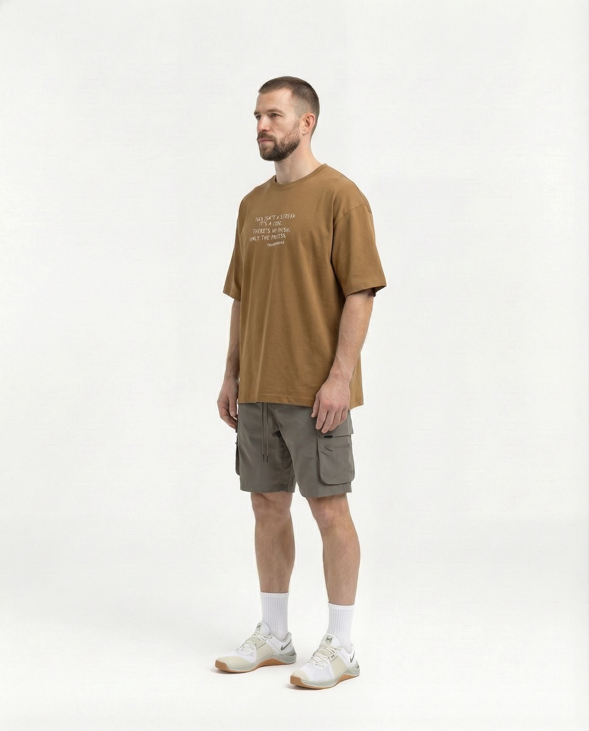 Sisyphus Relaxed Tee Brown - Lifestyle — View 2