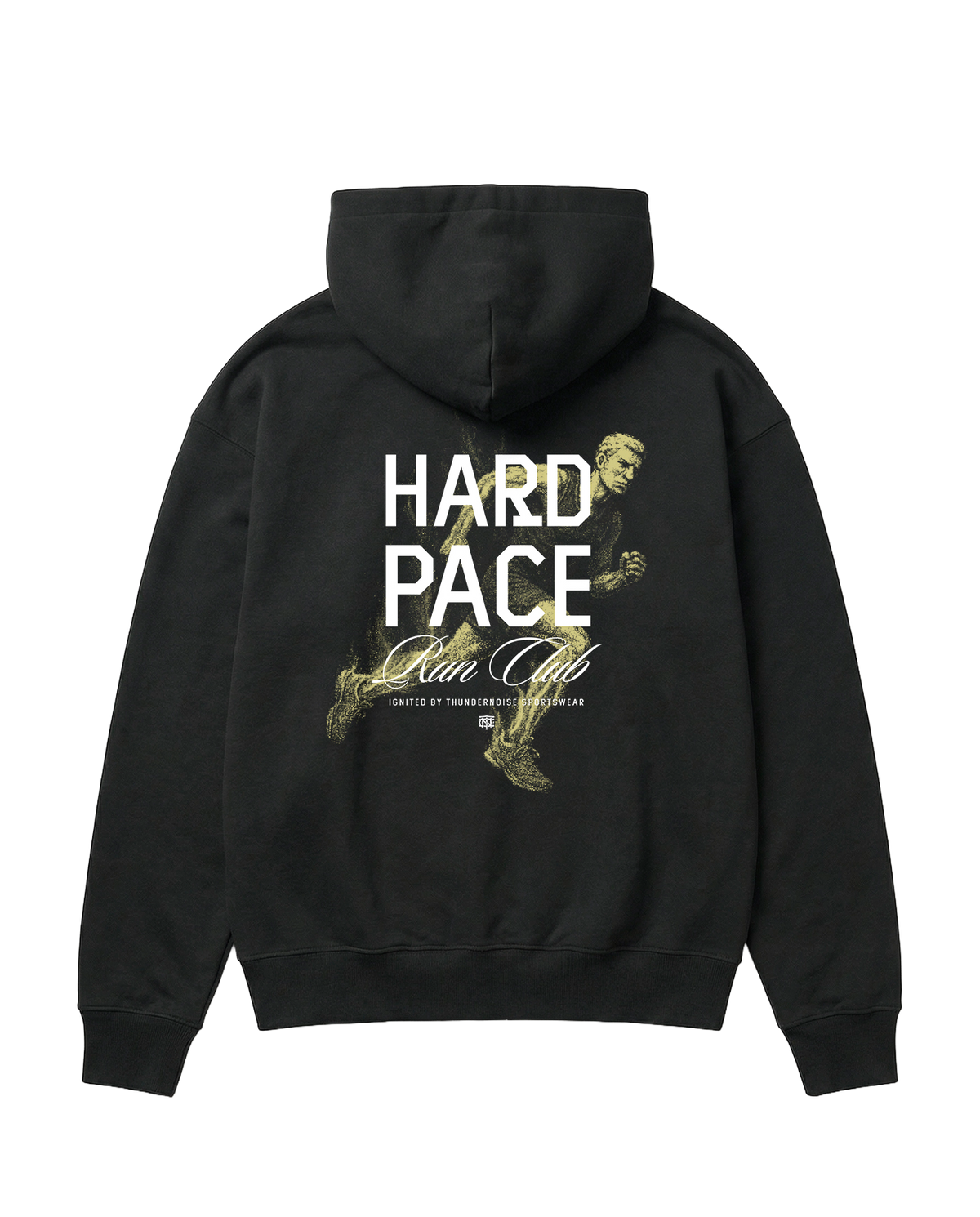 Hard Pace Run Club Hoodie - Black — View 1