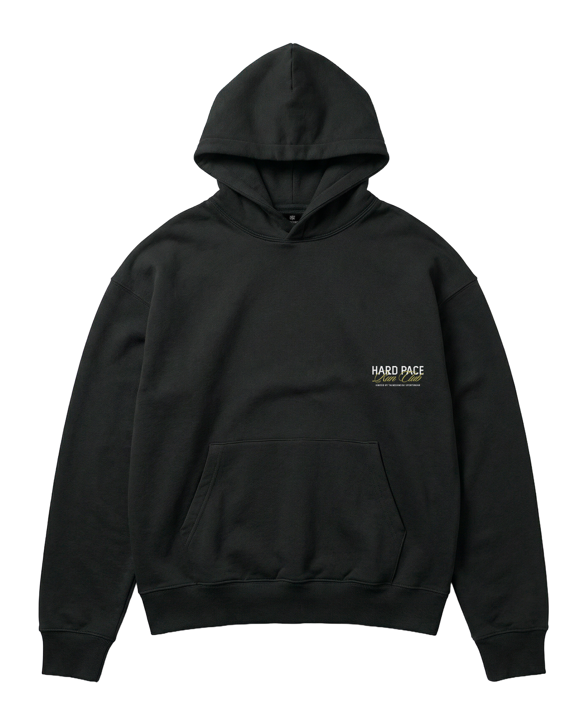 Hard Pace Run Club Hoodie - Black — View 3
