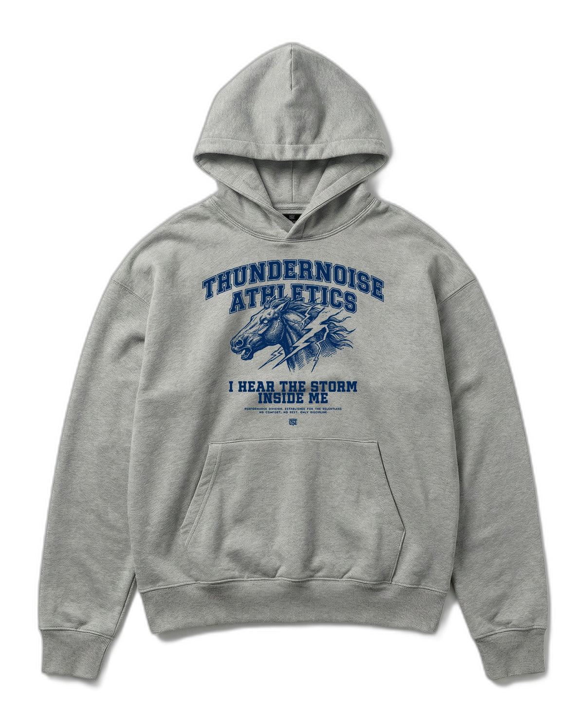 Storm Within Oversize Hoodie Grey - Flat Lay — View 1