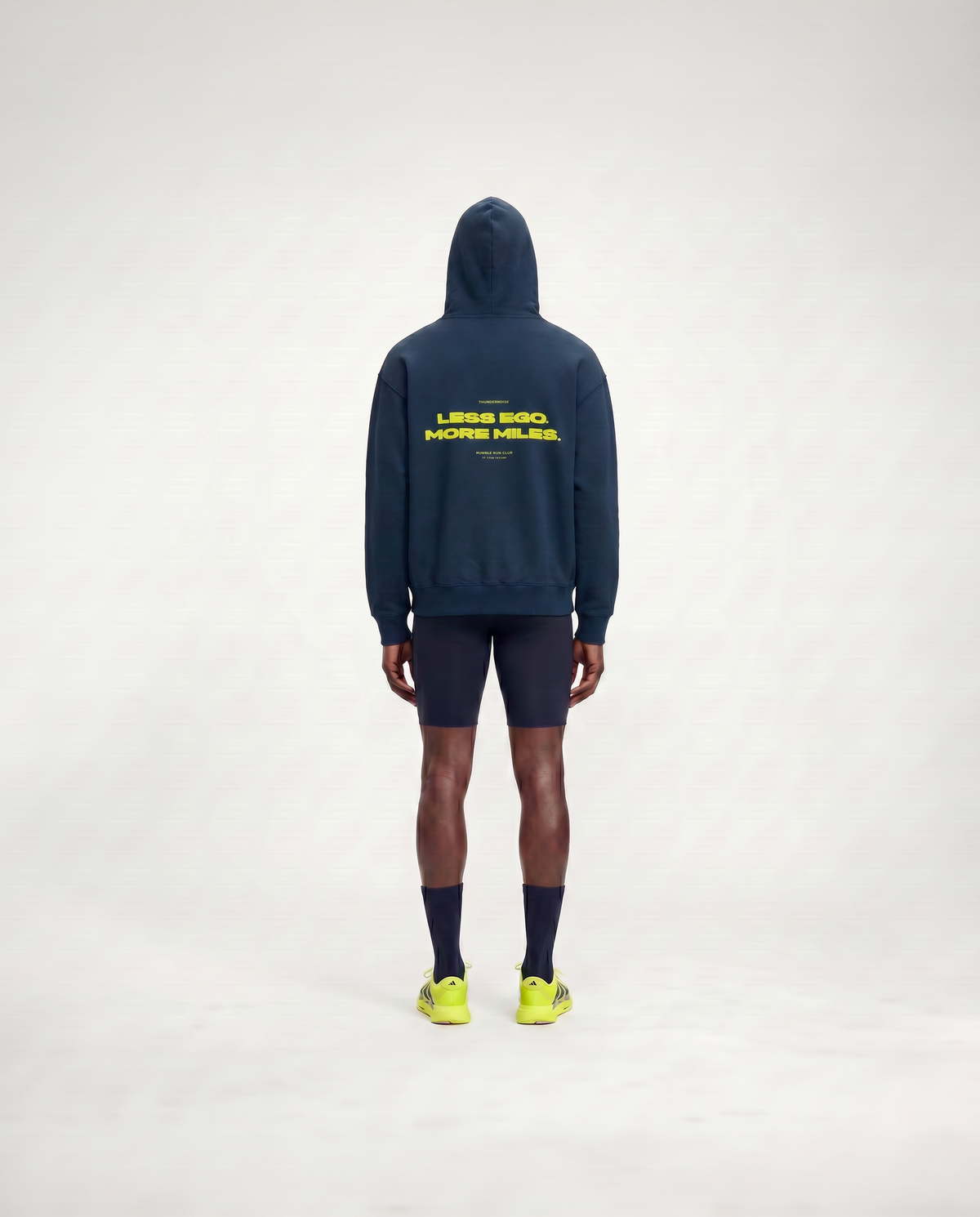 Less Ego Oversize Hoodie Navy - Model Back — View 4