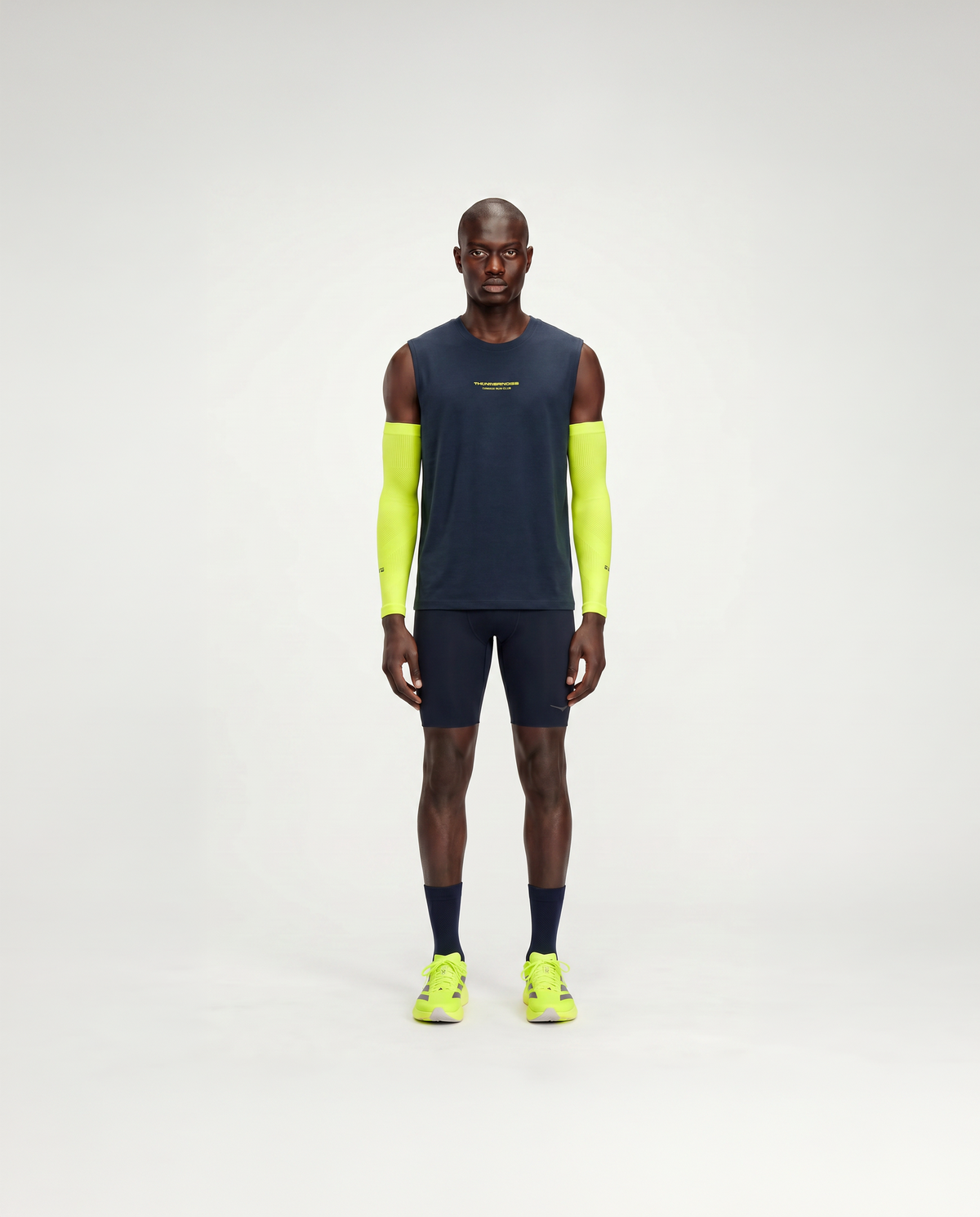 Less Ego Tank Top Navy - Model Front — View 5