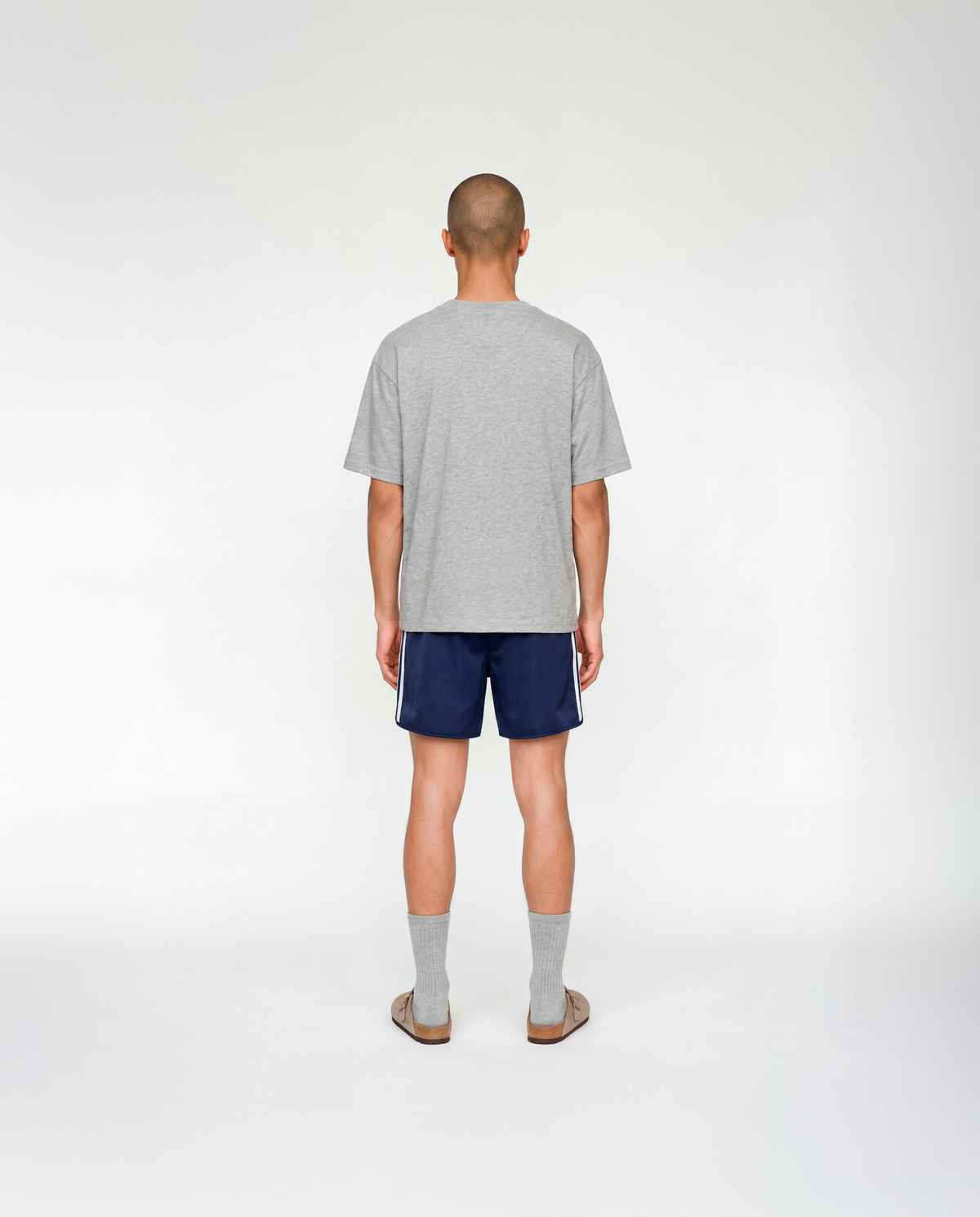 Storm Within Relaxed Tee Grey - Model Back — View 4