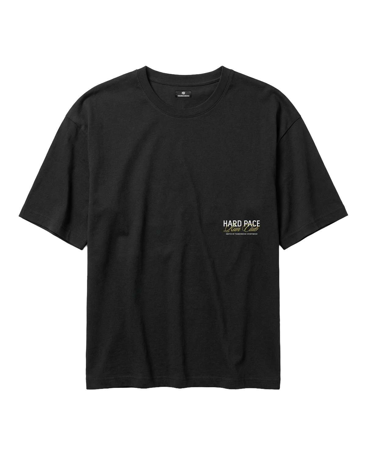 Hard Pace Run Club Relaxed Tee - Black — View 3
