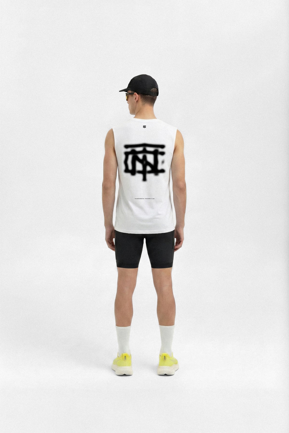 Vapor Logo Tank Top - White — View 4