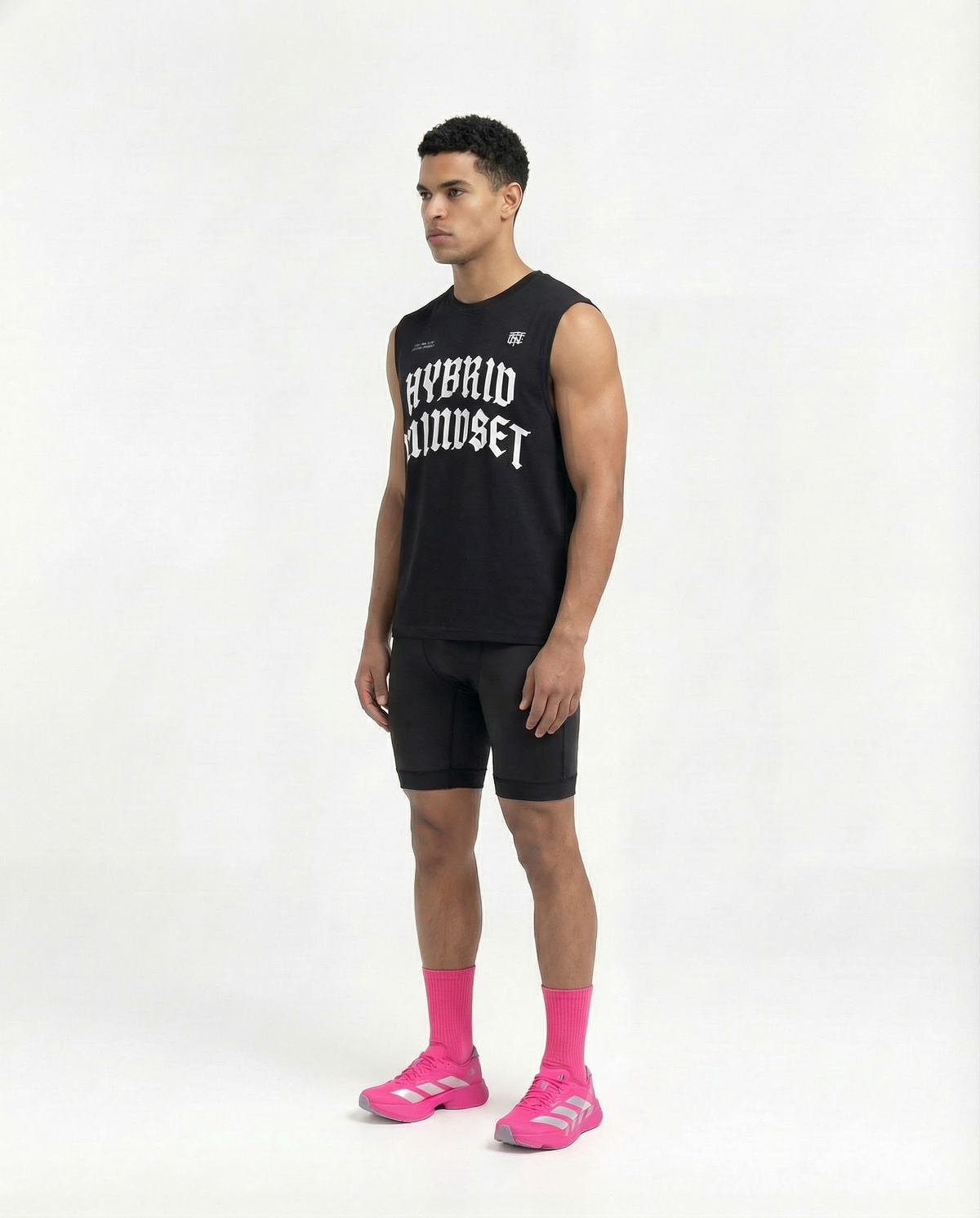 Hybrid Mindset Tank Top - Black — View 3