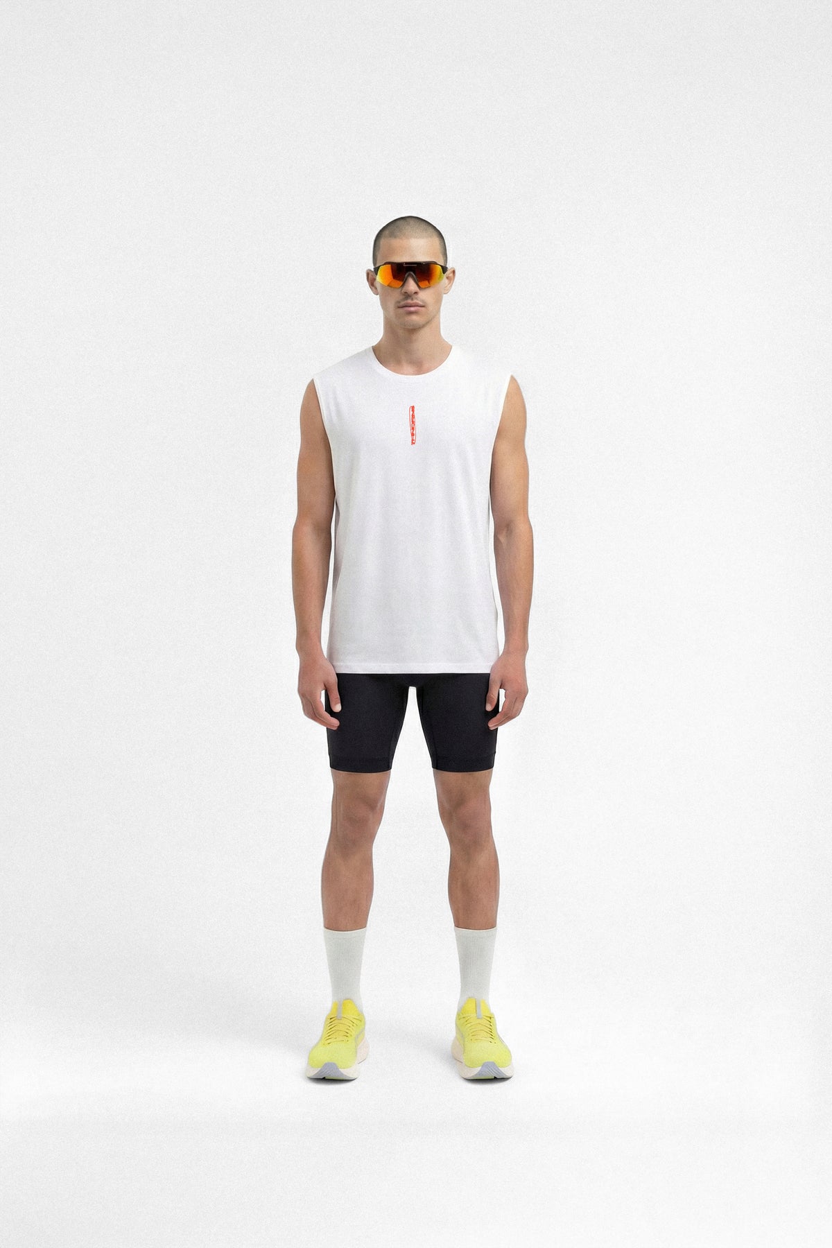 Vapor Pace Runner Tank Top - White — View 5