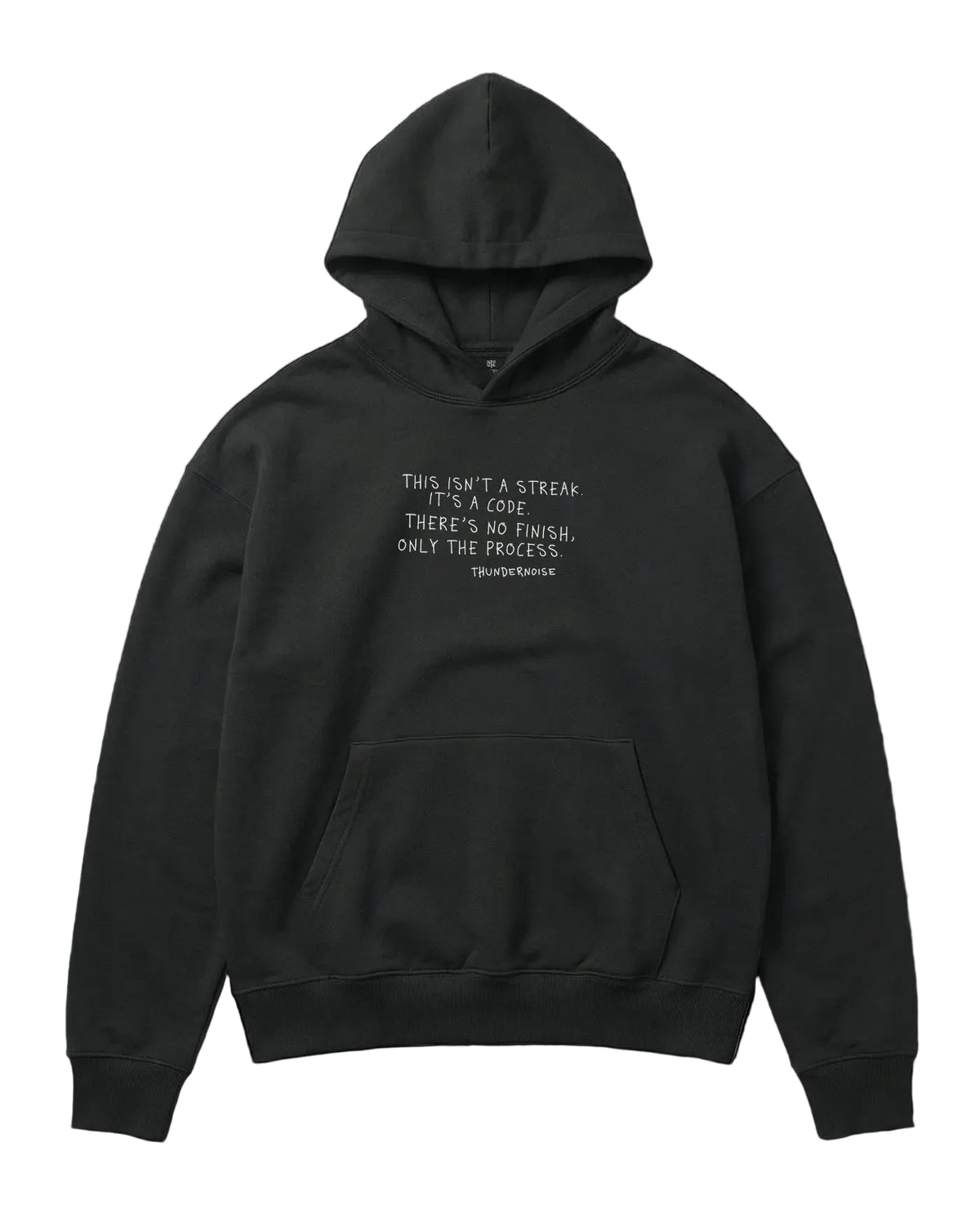 Sisyphus Hoodie Black - Mockup Front — View 3