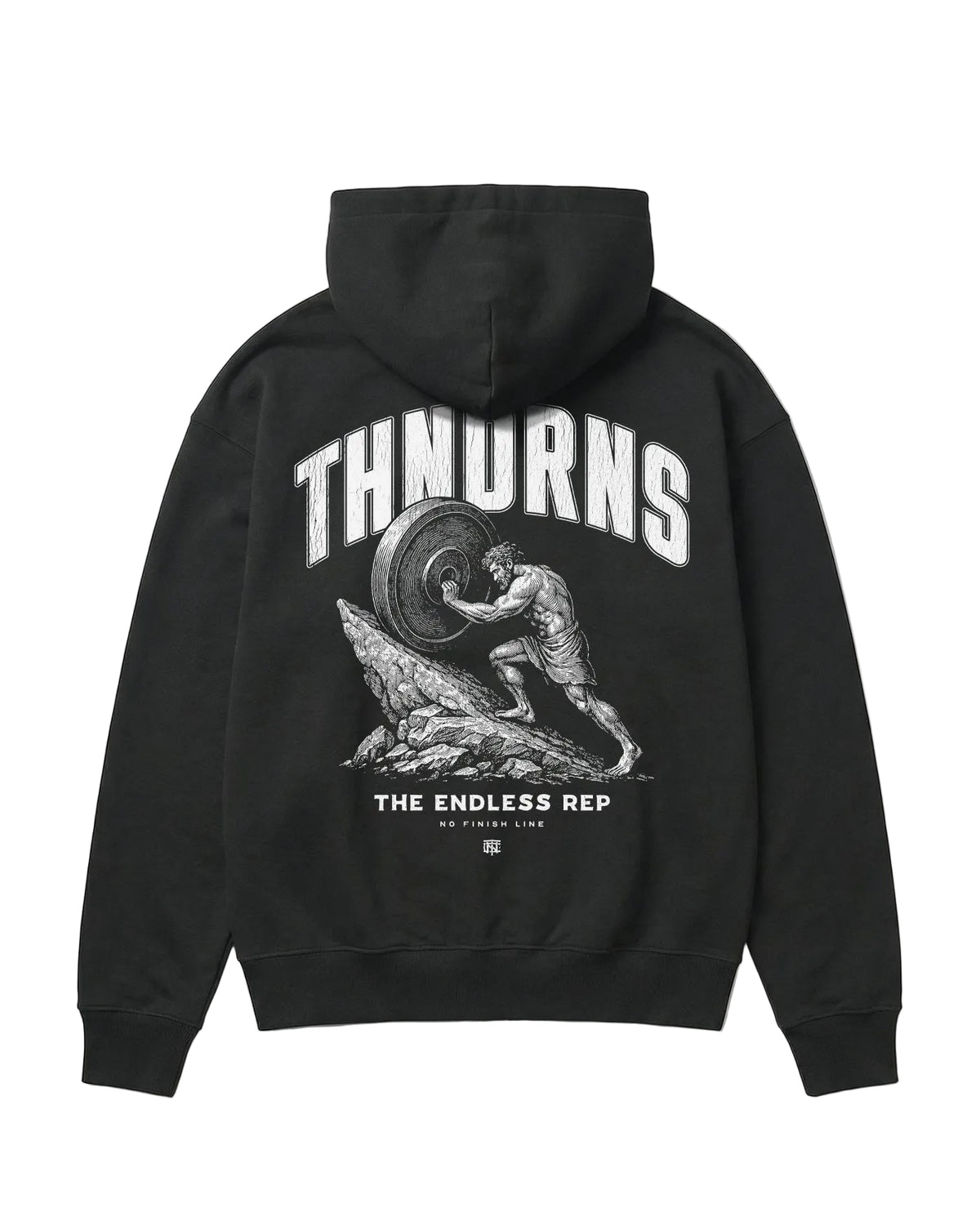 Sisyphus Hoodie Black - Mockup Back — View 1