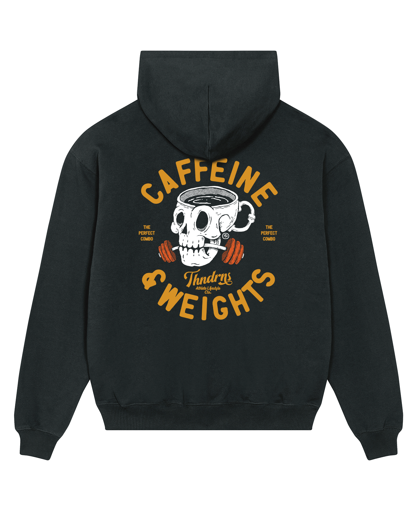 Caffeine & Weights Oversize Hoodie - Black