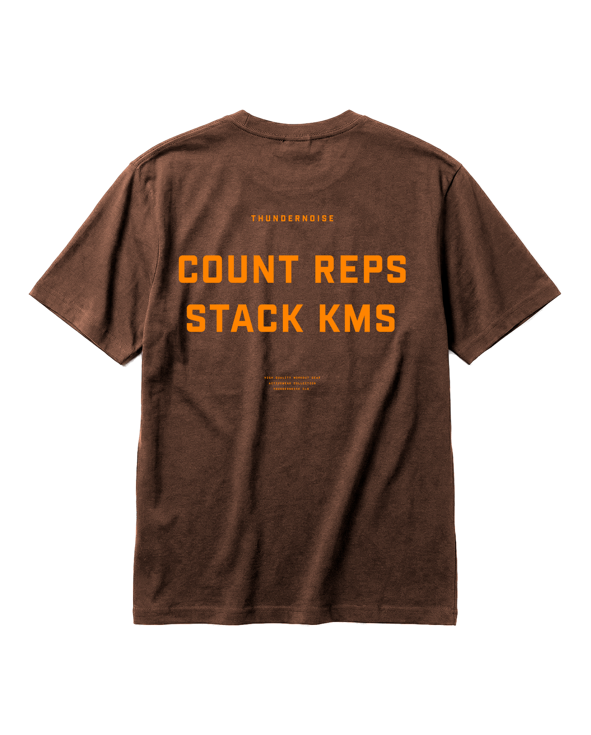 Count Reps Regular T-shirt Dark Brown - Flat Back — View 1