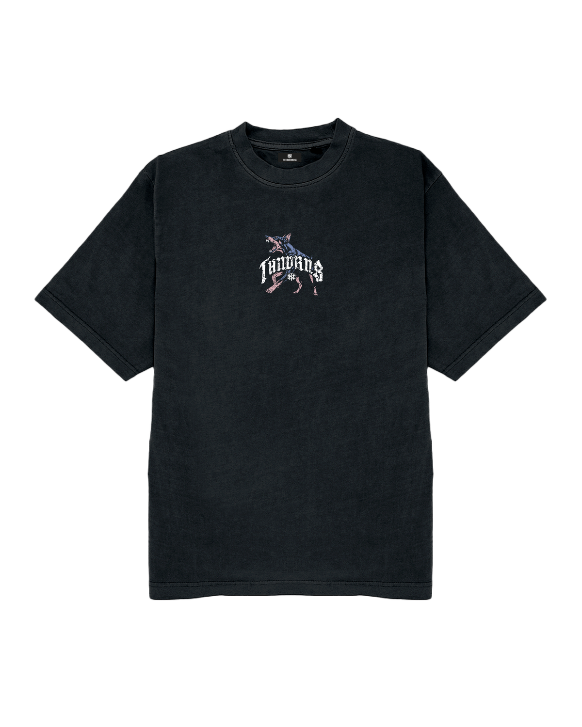 Noise Division Oversize T-shirt - Washed Black — View 2