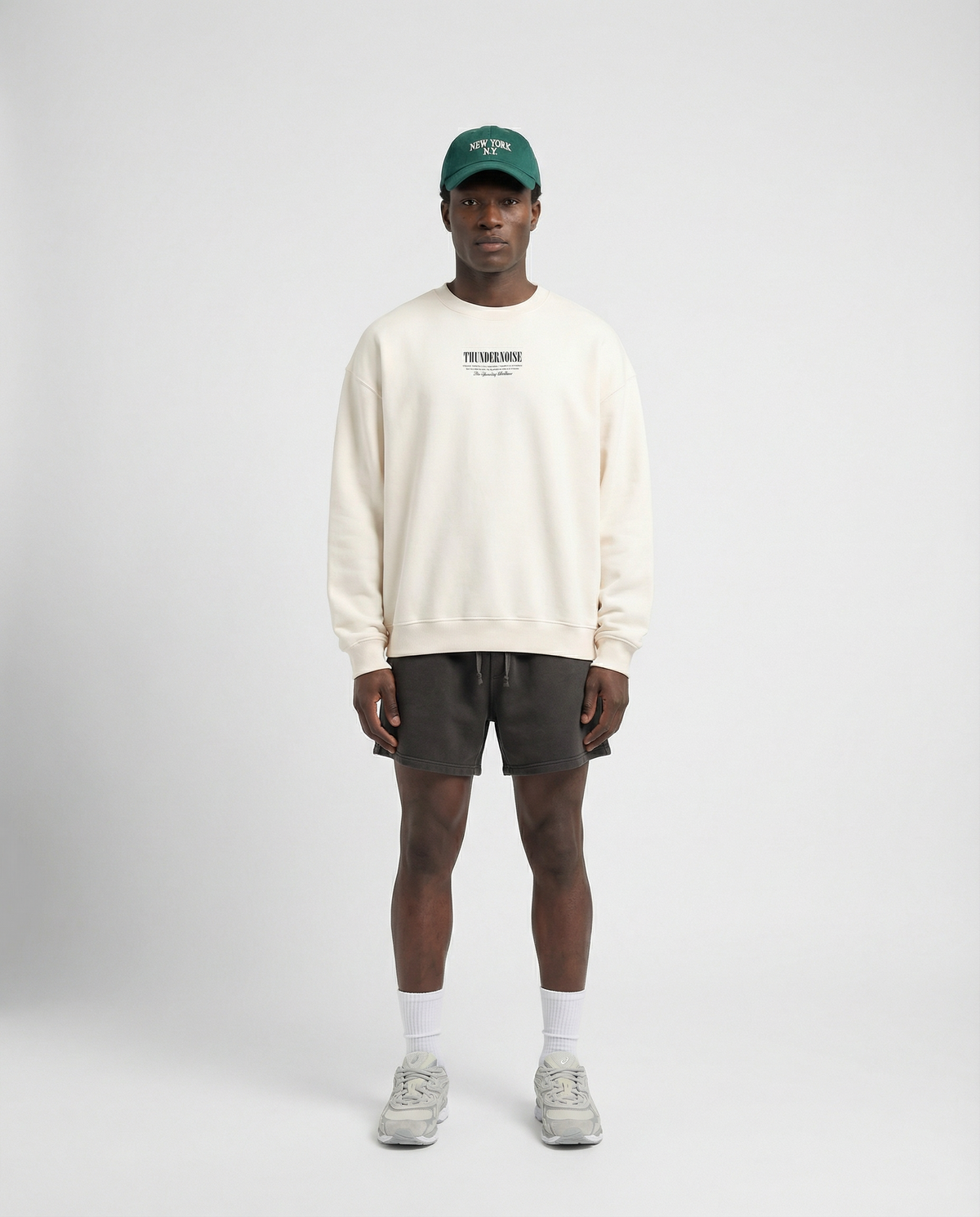 Old School Grit Oversize Crewneck - Off White — View 4