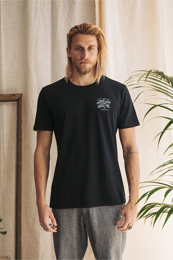 Athletes Don't Cry - T-Shirt - Black — View 4