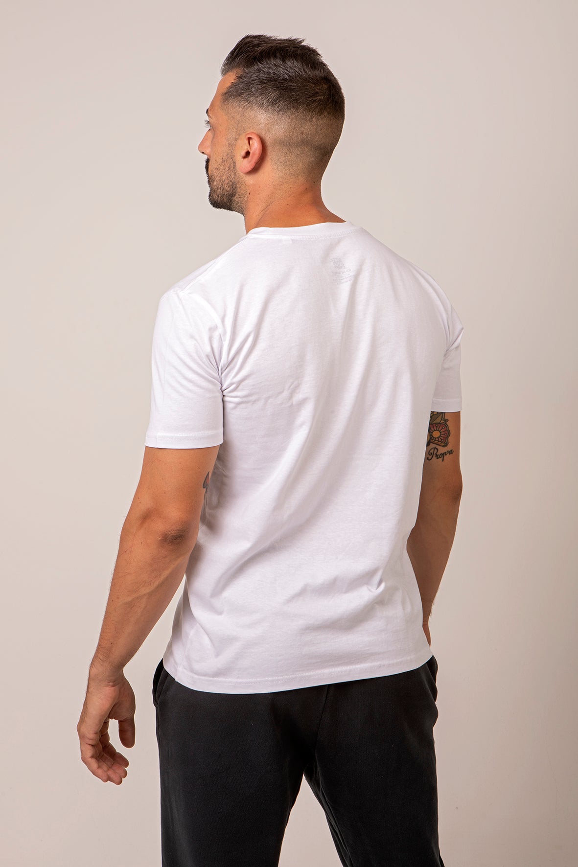 Antiburpees Social Club (Orange) - T-Shirt - White — View 4