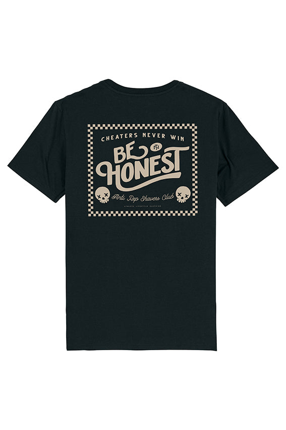 Cheaters Never Win, Be Honest T-shirt - Black — View 1
