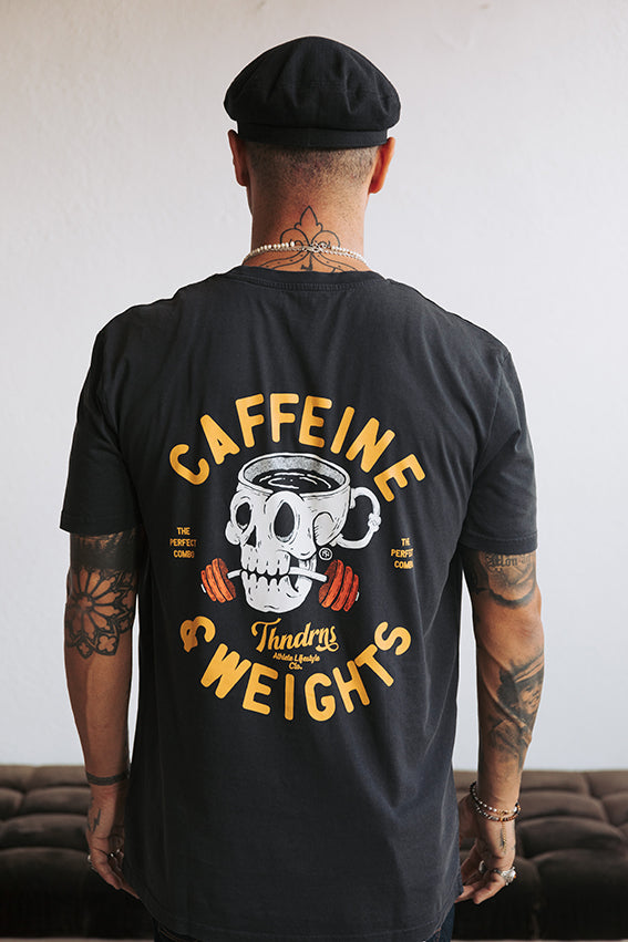 Caffeine & Weights T-Shirt - Washed Black