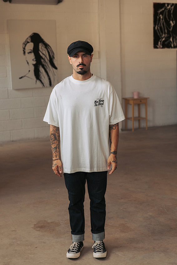 No Time To Rest Oversize T-shirt - Off White