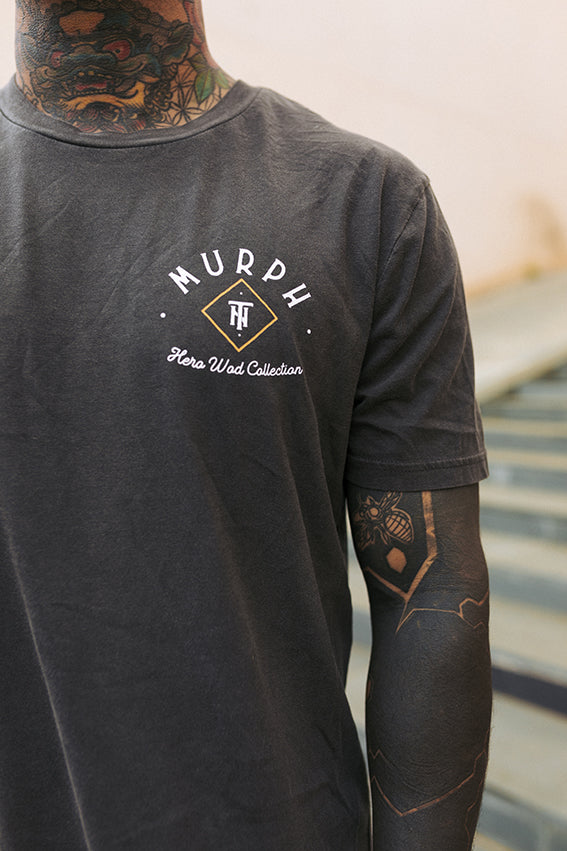 Murph Hero WOD - T-Shirt - Washed Black — View 3
