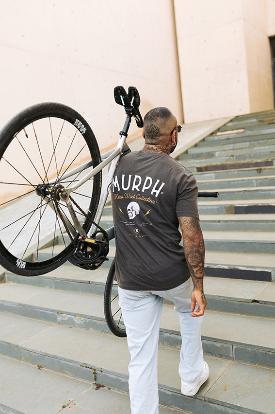 Murph Hero WOD - T-Shirt - Washed Black — View 7
