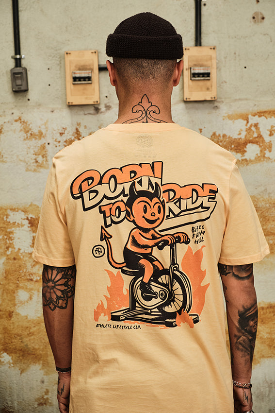 Born to Ride - T-Shirt - Loquat — View 4

