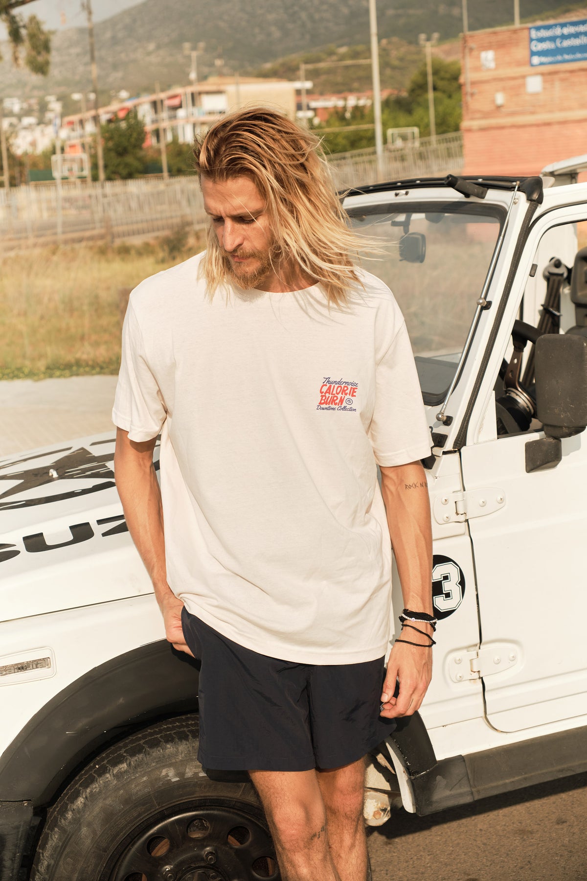 Calorie Burn - Relaxed T-Shirt - Off White — View 6
