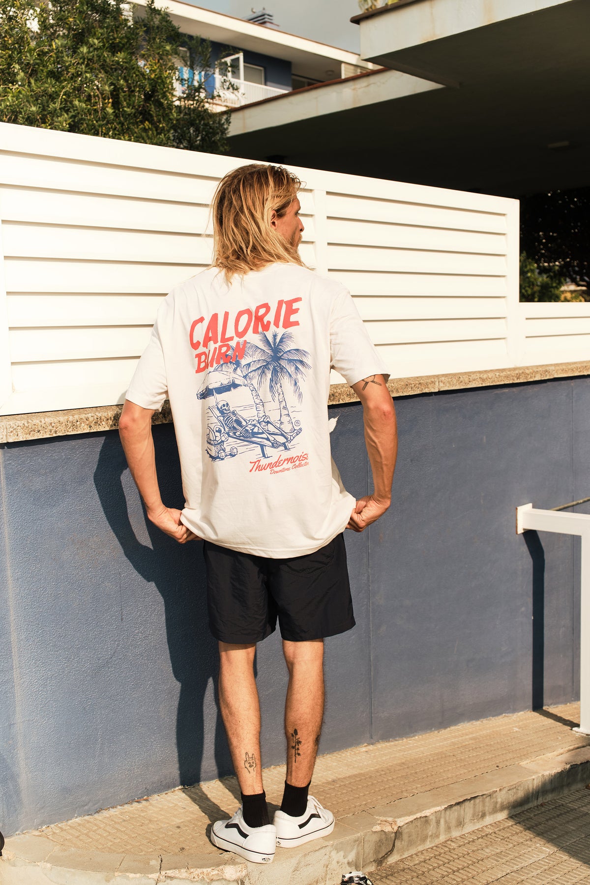 Calorie Burn - Relaxed T-Shirt - Off White — View 4
