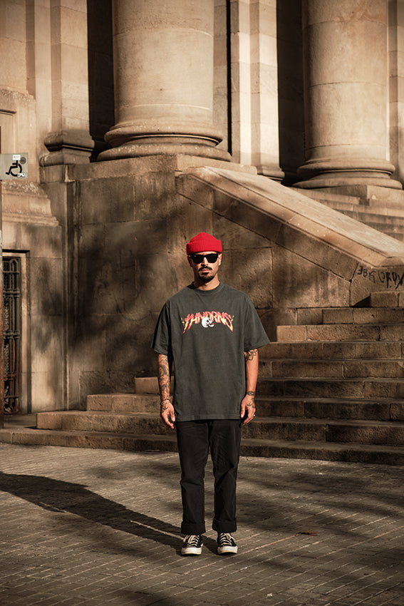Ass to Grass Oversize T-shirt - Washed Dark Grey