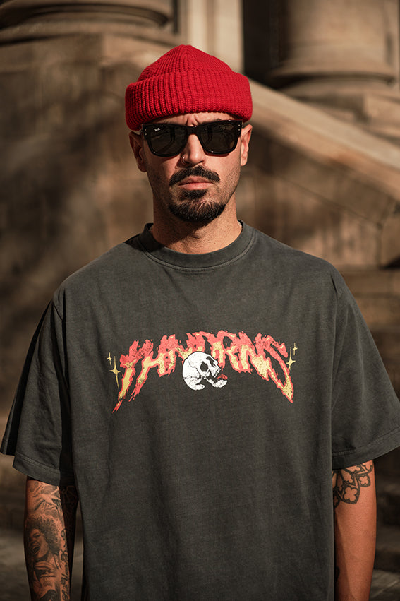 Ass to Grass Oversize T-shirt - Washed Dark Grey