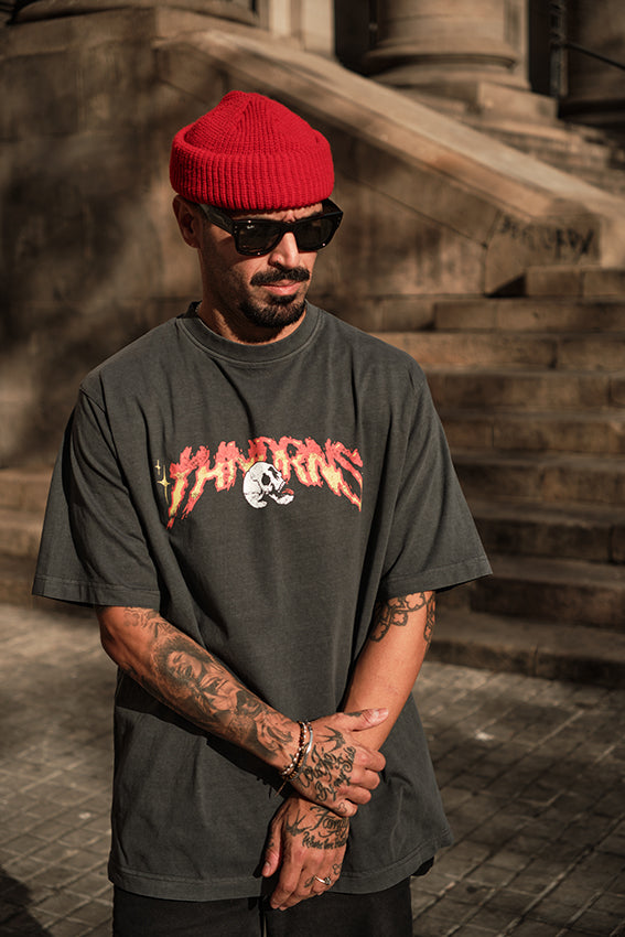 Ass to Grass Oversize T-shirt - Washed Dark Grey
