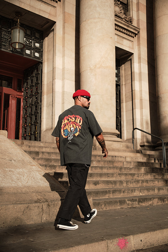 Ass to Grass Oversize T-shirt - Washed Dark Grey