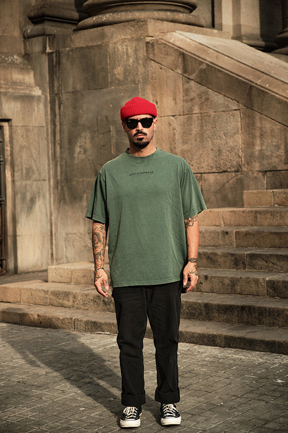 Lift & Conquer Oversize T-shirt - Washed Green