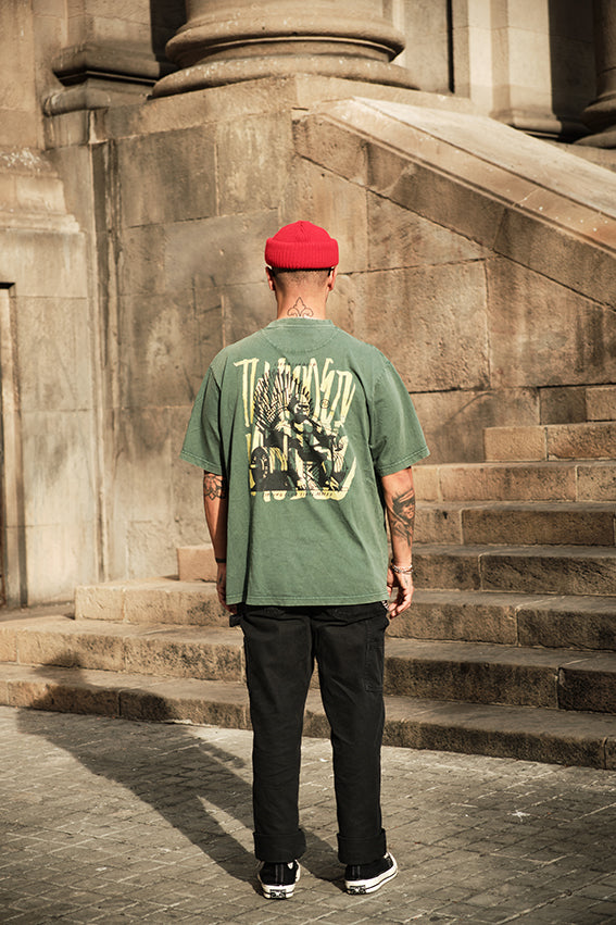 Lift & Conquer Oversize T-shirt - Washed Green