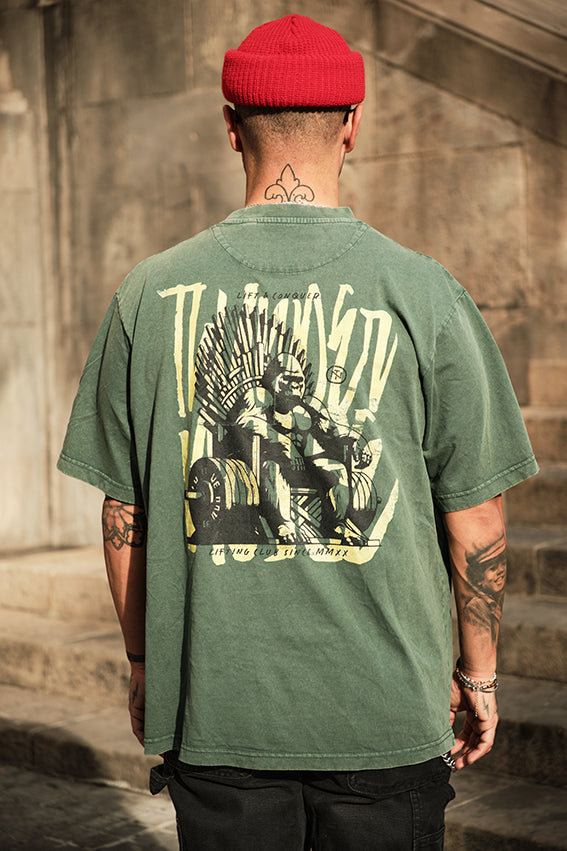 Lift & Conquer Oversize T-shirt - Washed Green