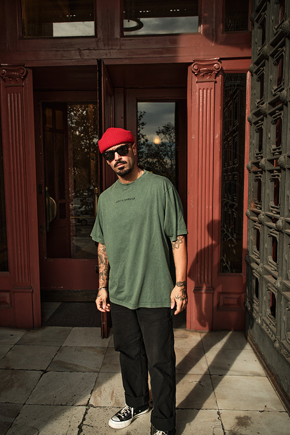 Lift & Conquer Oversize T-shirt - Washed Green