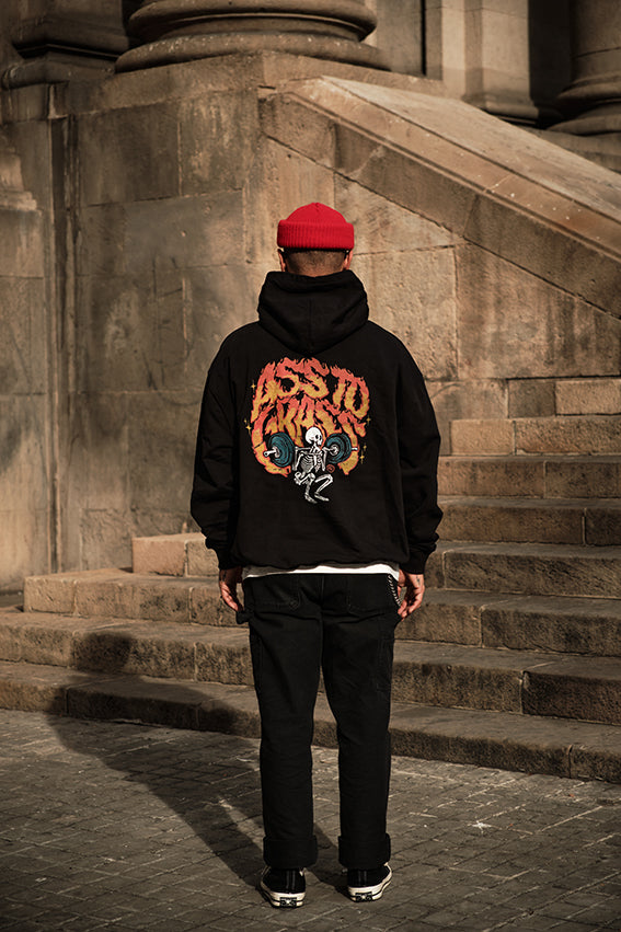 Ass to Grass Oversize Hoodie - Black — View 4
