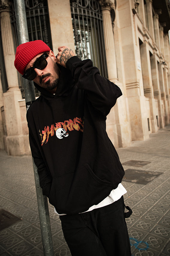 Ass to Grass Oversize Hoodie - Black — View 6
