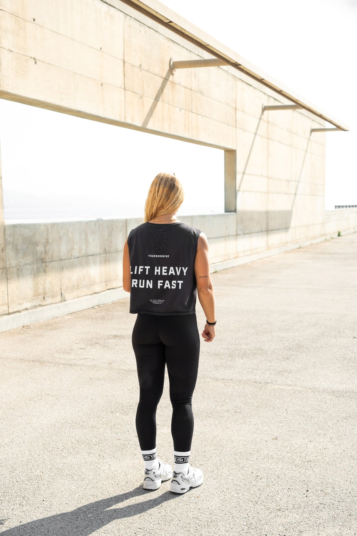 Lift Heavy Run Fast - Cropped Tank Top — View 8
