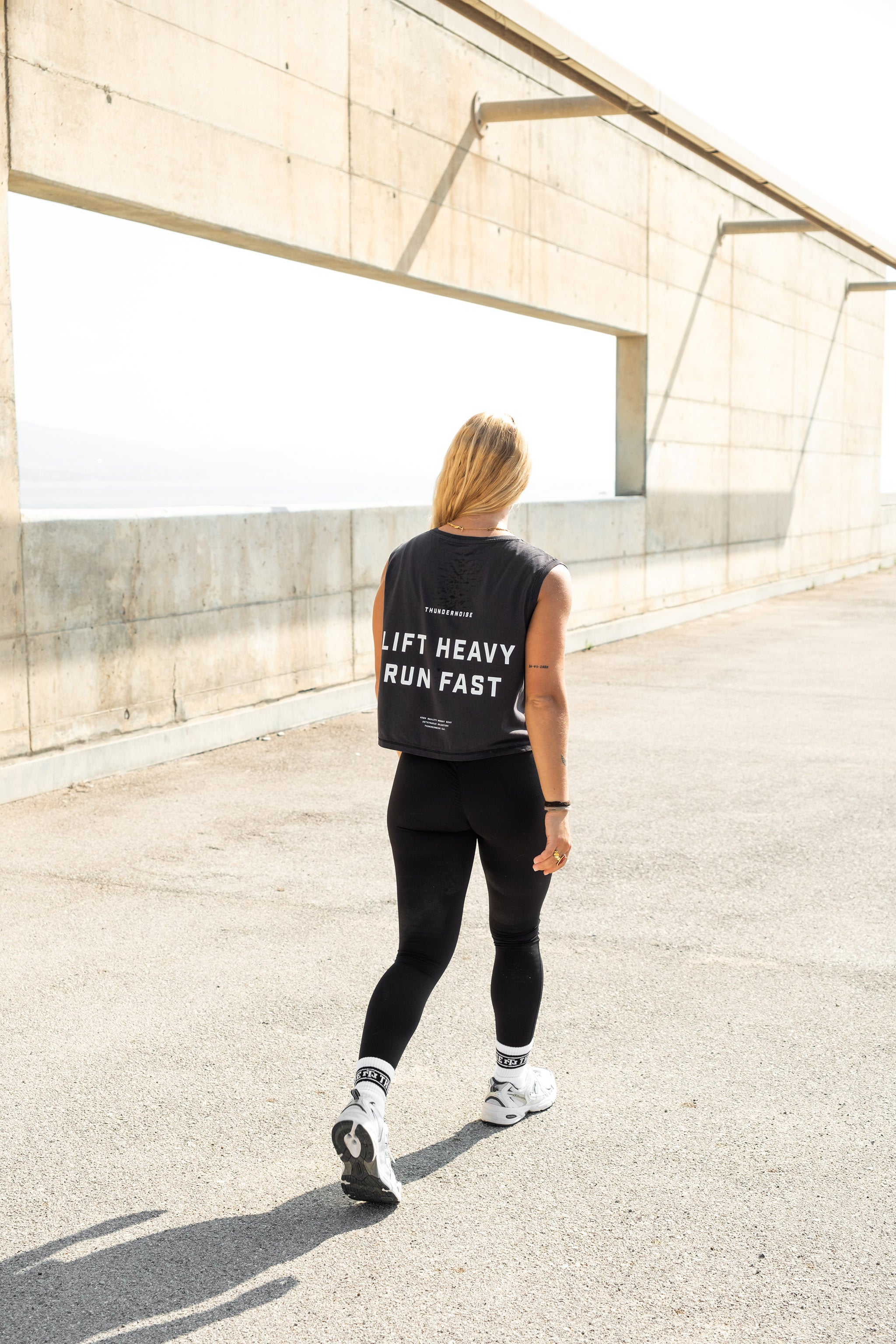 Lift Heavy Run Fast - Cropped Tank Top