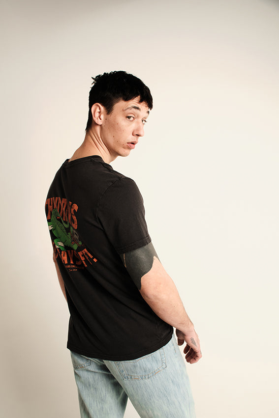 No Days Off - T-Shirt - Washed Black — View 6
