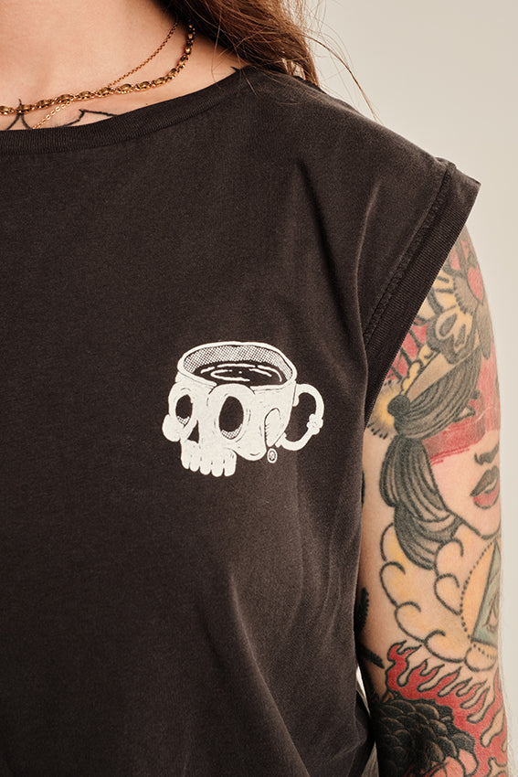 Caffeine & Weights Cropped Tank Top