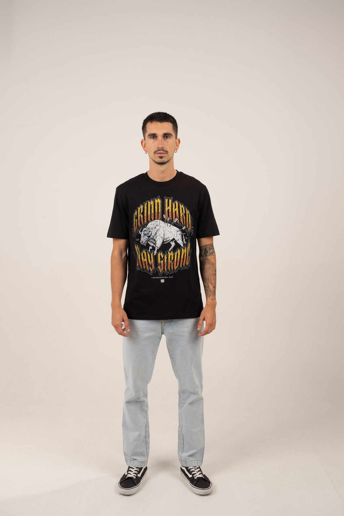 Grind Hard Stay Strong T-Shirt — View 3
