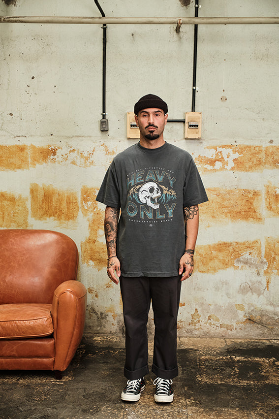 Heavy Reps Only - Oversize T-Shirt - Washed Dark Grey — View 5

