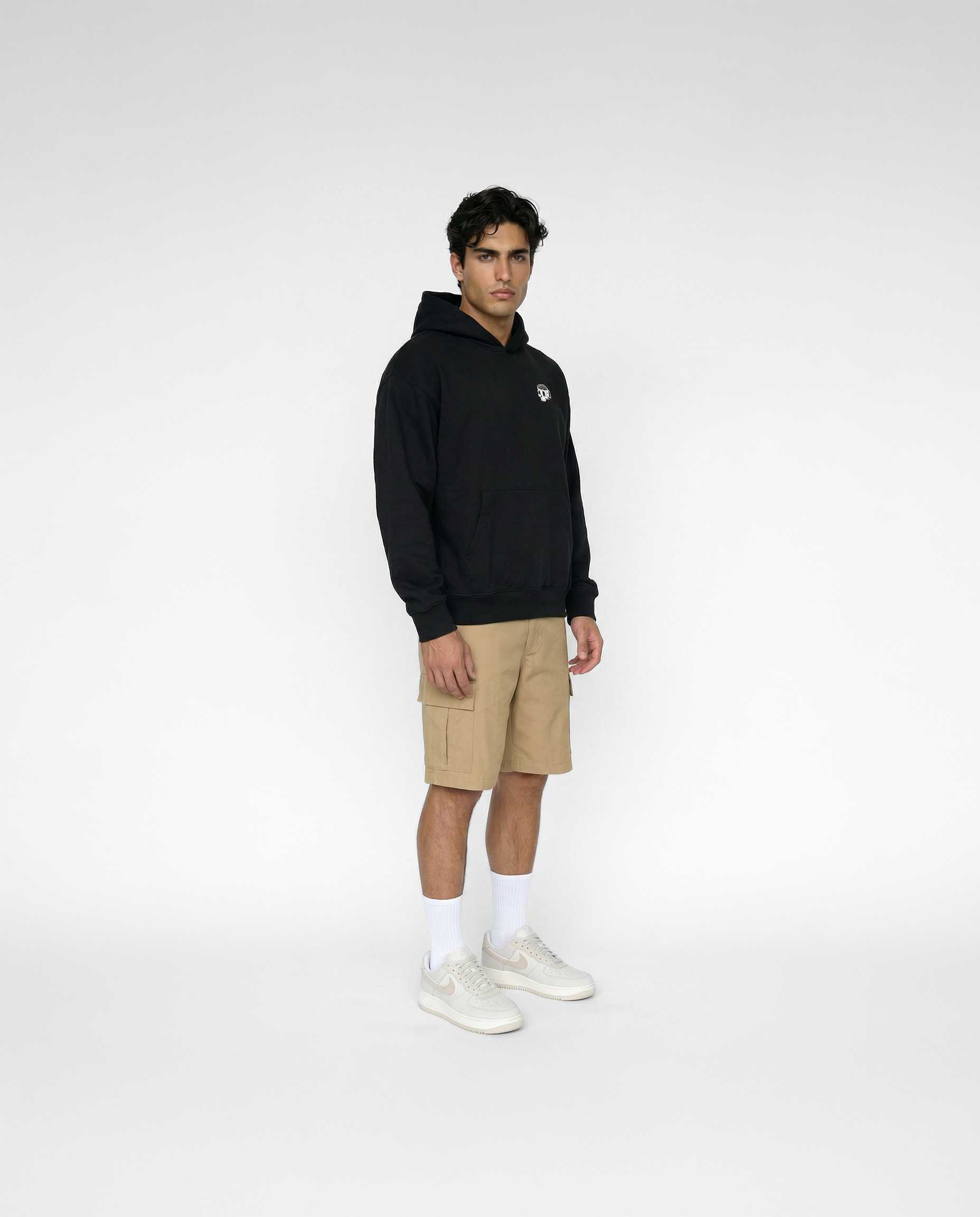Caffeine & Weights Oversize Hoodie - Black